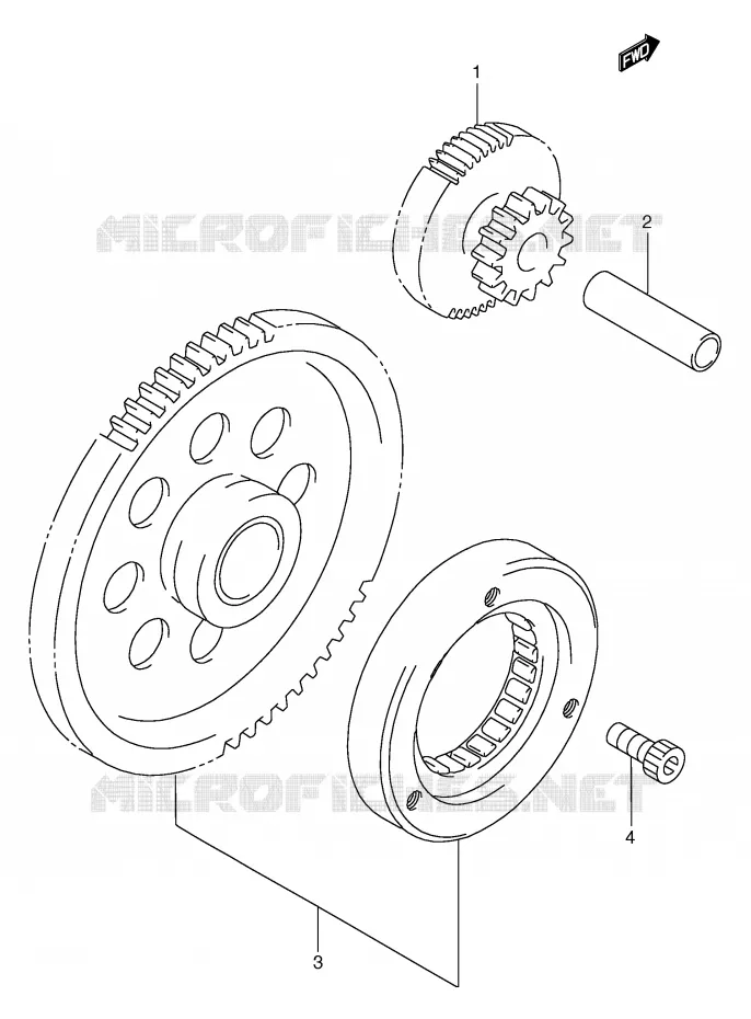 STARTER MOTOR CLUTCH Suzuki SCOOTER 250 BURGMAN 2000  AN250RY(E2)