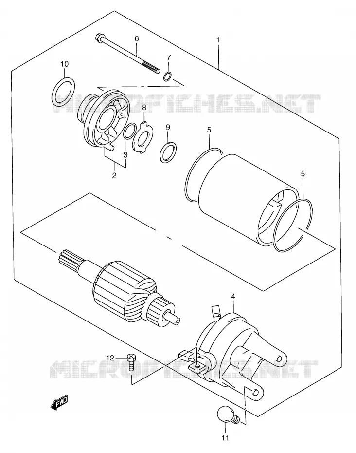 STARTER MOTOR Suzuki SCOOTER 250 BURGMAN 2002  AN250RK2(E2)