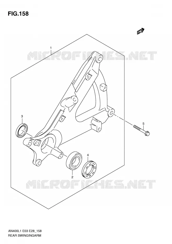 SWINGARM Suzuki SCOOTER 400 BURGMAN 2011  AN400AL1(E03)