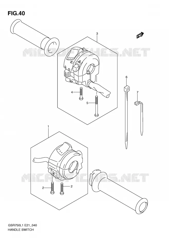 SWITCHES Suzuki MOTO 750 GSR 2012  GSR750L1(E21)