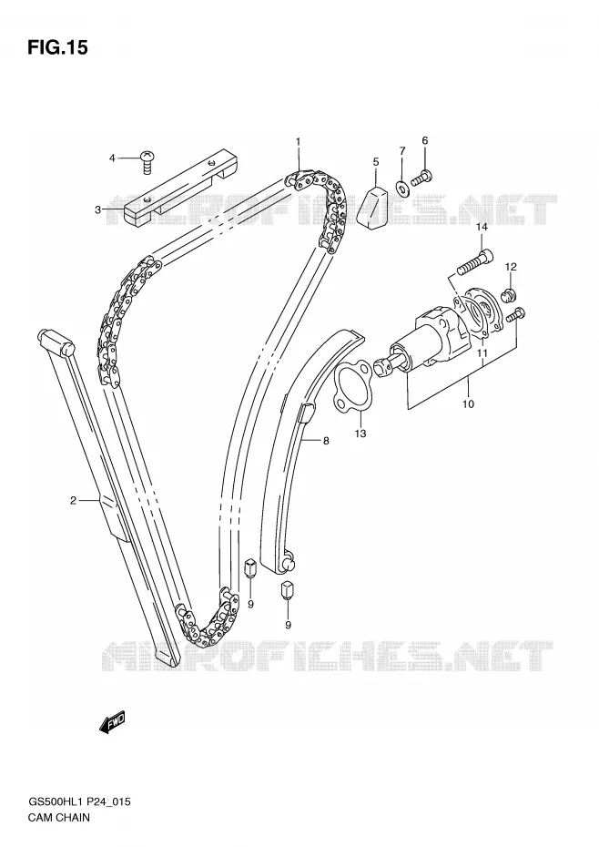 TIMING Suzuki MOTO 500 GS-E 2011  GS500HL1(L1)