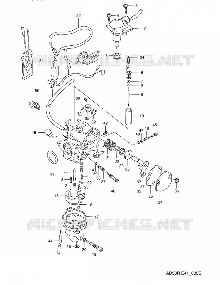CARBURETOR (MODELE M/R) Suzuki SCOOTER 60 AD 1991  AD60M