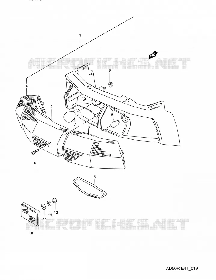 TAIL LIGHT ASSY Suzuki SCOOTER 60 AD 1991  AD60M