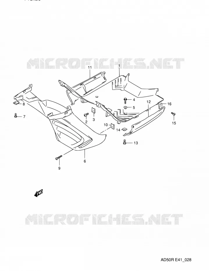 FOOTREST (E41,P09,E94) Suzuki SCOOTER 60 AD 1994  AD60R