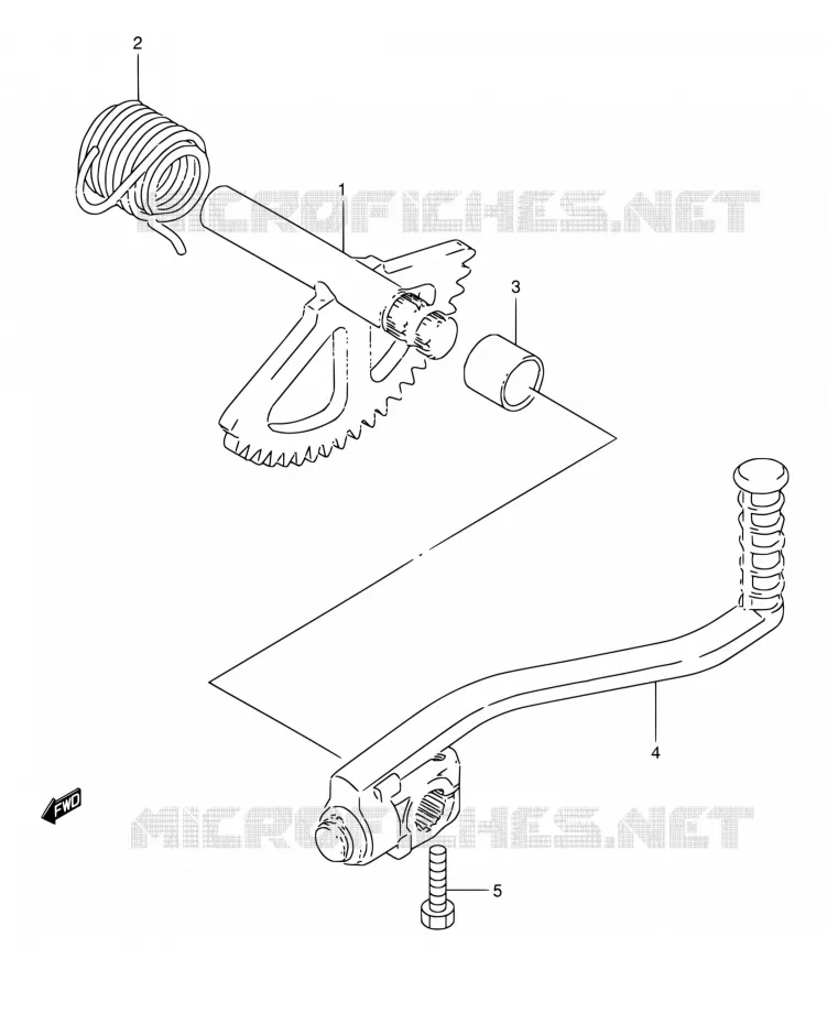 KICK STARTER Suzuki SCOOTER 50 AE 1991  AE50M(E24)