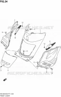FRONT FAIRING for Suzuki BURGMAN 125 2005