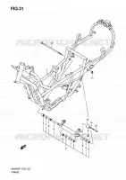 FRAME (MODEL K7/K8/K9) for Suzuki BURGMAN 400 2009