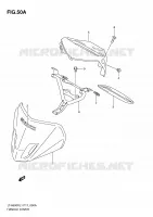 HANDLEBAR FAIRING (LT A500XL1 P24) for Suzuki KINGQUAD 500 2011