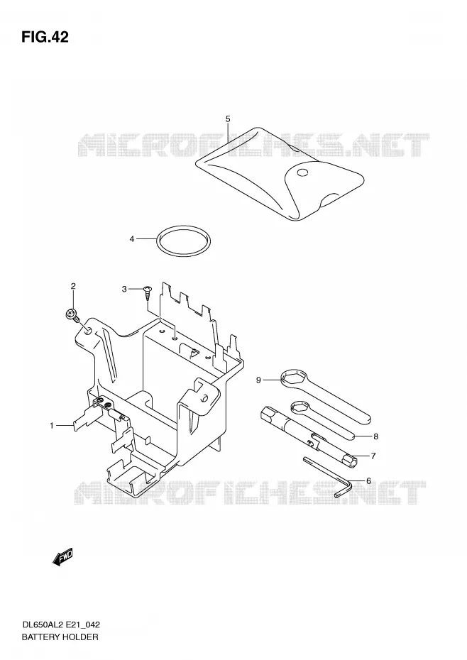 BATTERY HOLDER Suzuki MOTO 650 V-STROM 2012  DL650AL2(E21)