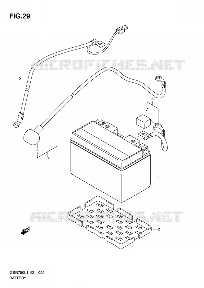 BATTERY Suzuki MOTO 750 GSR 2012  GSR750L1(E21)