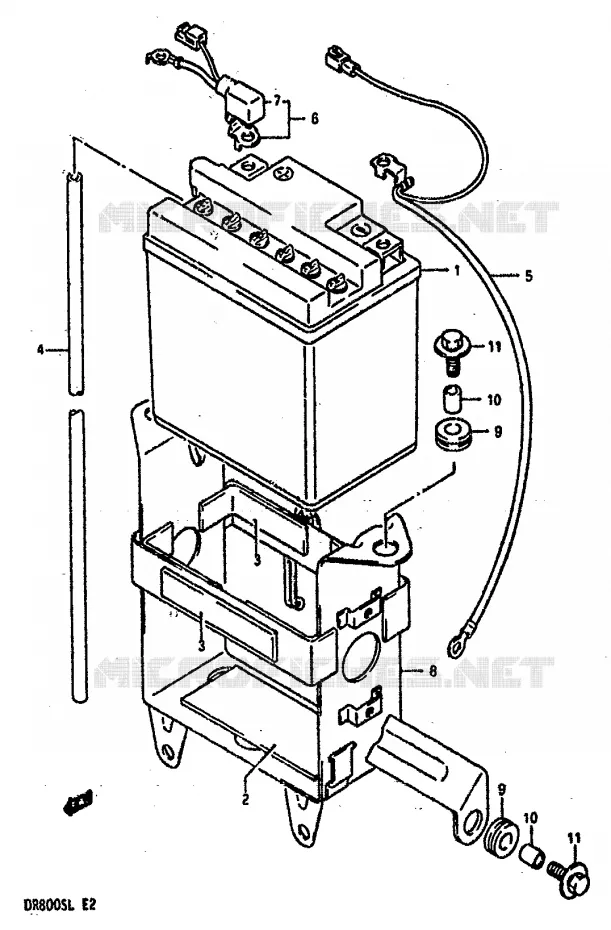 BATTERY Suzuki MOTO 800 DR 1990  DR800SUL(L)