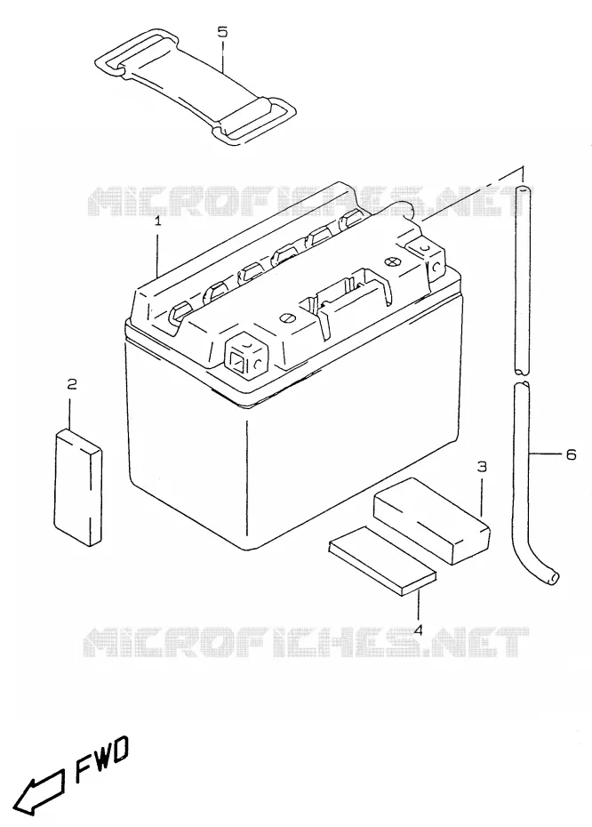 BATTERY Suzuki SCOOTER 50 ZILLION 1999  UX50WX