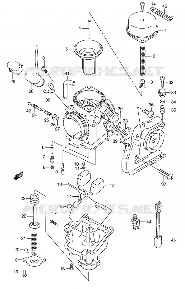 CARBURETOR (MODEL W/X/Y) Suzuki SCOOTER 250 BURGMAN 2000  AN250Y(E2)