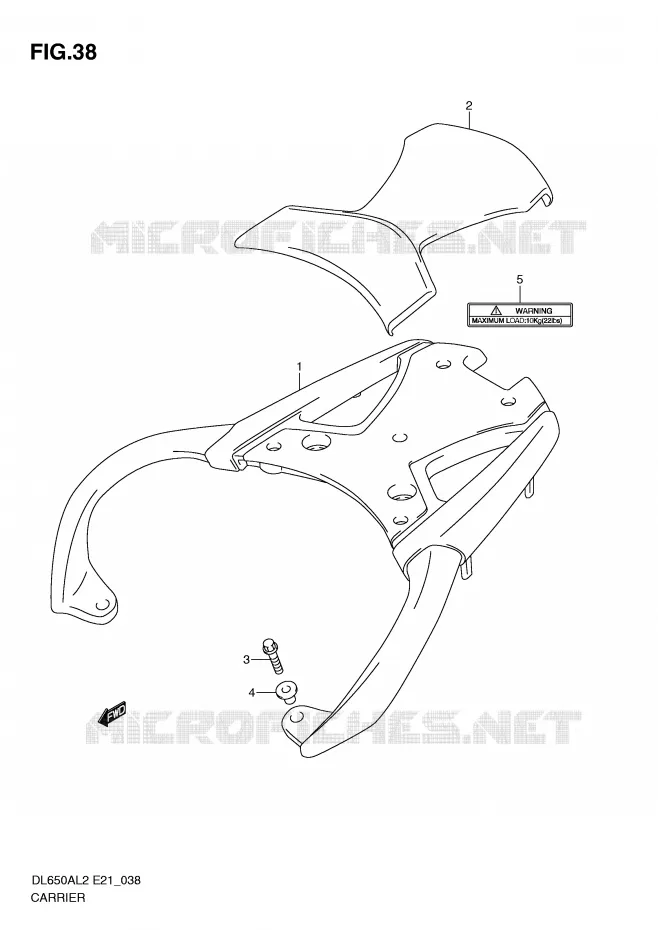 CARRIER Suzuki MOTO 650 V-STROM 2012  DL650AL2(E21)