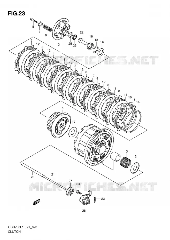 CLUTCH Suzuki MOTO 750 GSR 2012  GSR750L1(E21)