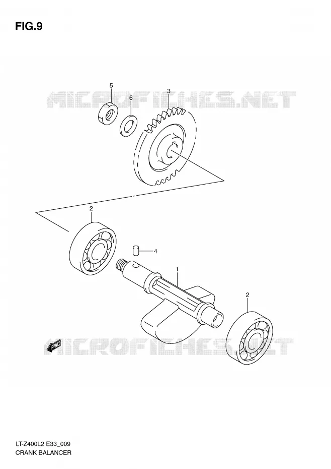 CRANK BALANCER Suzuki QUAD 400 QUADSPORT 2012  LT-Z400ZL2(E33)