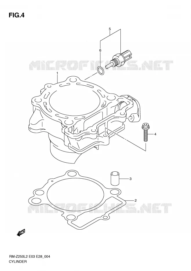 CYLINDER Suzuki MOTO 250 RM-Z 2012  RM-Z250L2(E03)