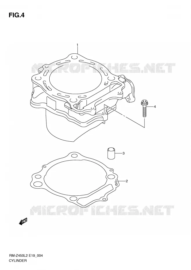 CYLINDER Suzuki MOTO 450 RM-Z 2012  RM-Z450L2(E19)