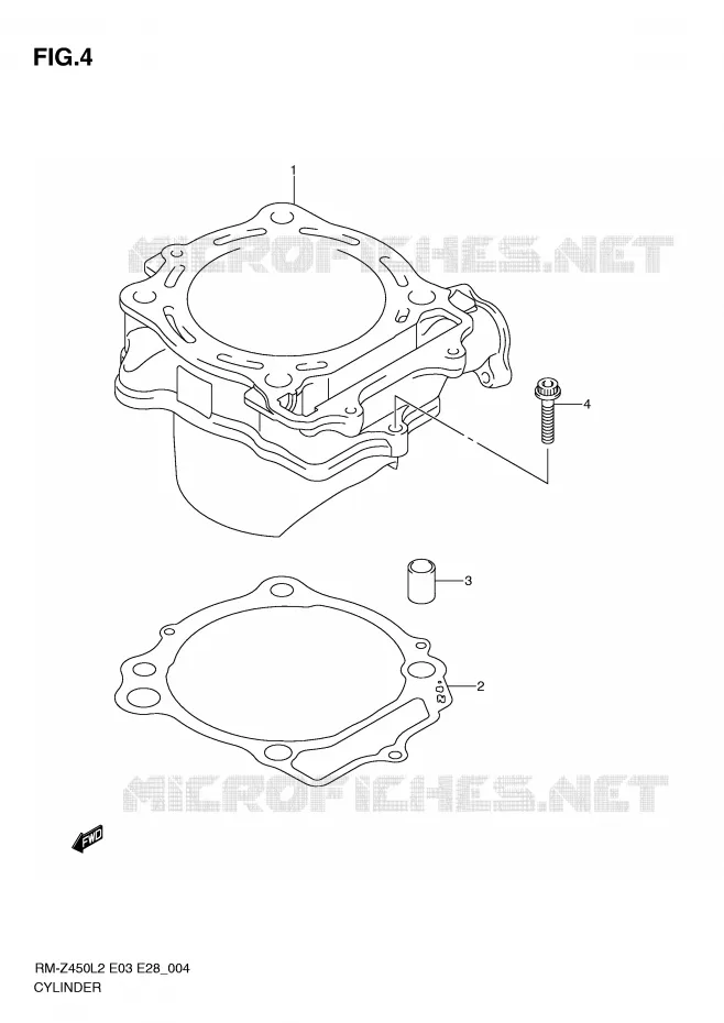 CYLINDER Suzuki MOTO 450 RM-Z 2012  RM-Z450L2(E3)