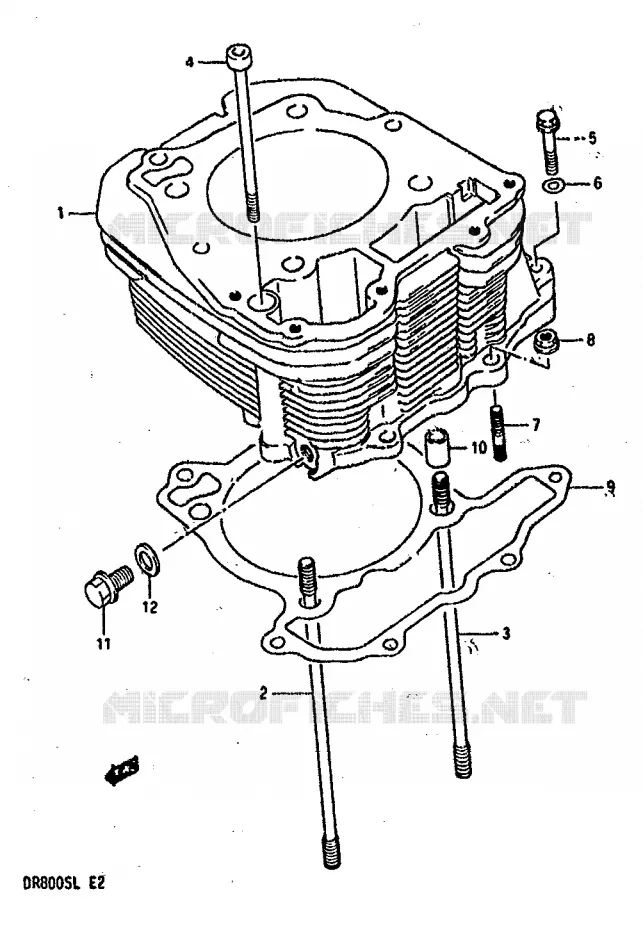 CYLINDER Suzuki MOTO 800 DR 1990  DR800SUL(L)