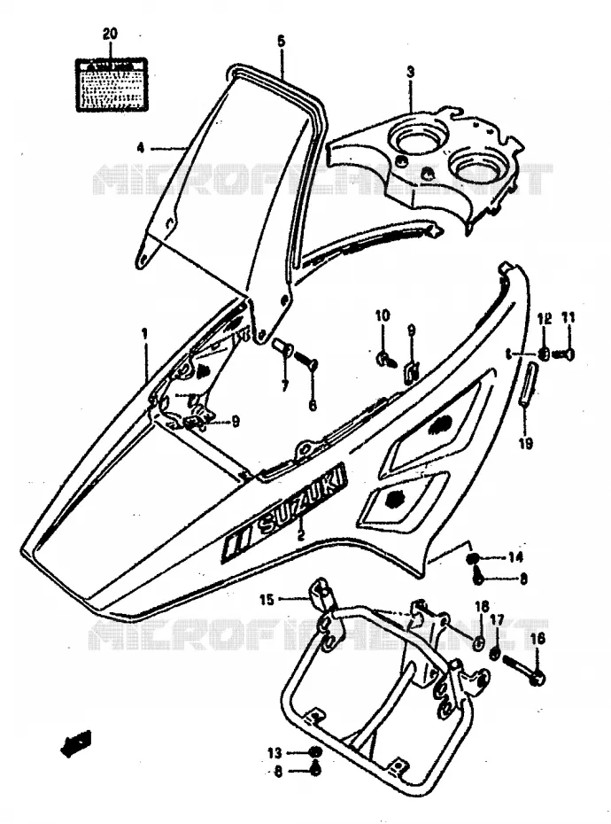 FAIRING Suzuki MOTO 800 DR 1990  DR800SUL(L)
