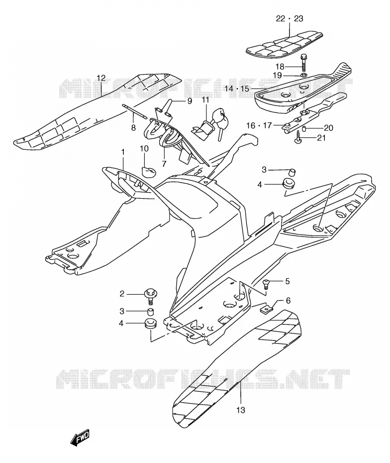 FOOTREST (MODEL Y) Suzuki SCOOTER 250 BURGMAN 2000  AN250RY(E2)