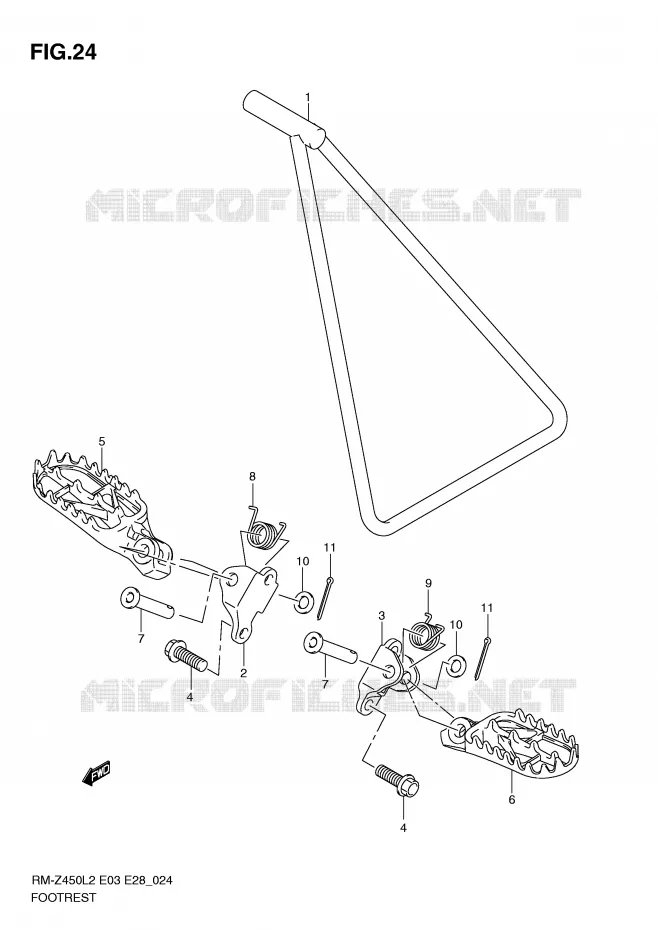 FOOTREST Suzuki MOTO 450 RM-Z 2012  RM-Z450L2(E3)