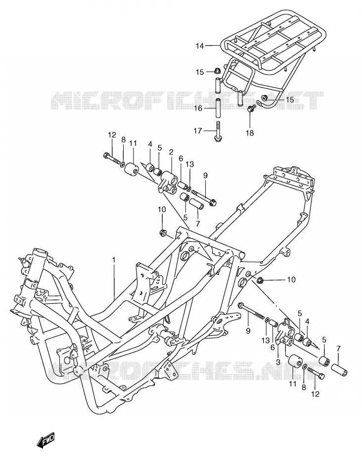 FRAME (MODEL W/X/Y) Suzuki SCOOTER 250 BURGMAN 2000  AN250RY(E2)