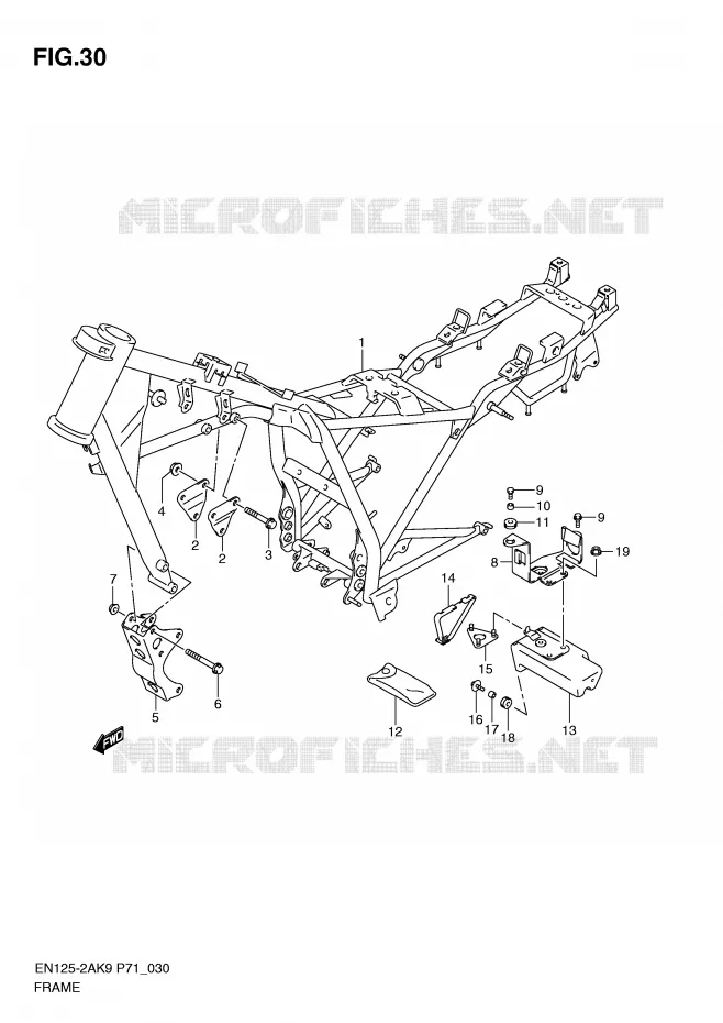 FRAME Suzuki MOTO 125 EN 2009  EN125-2AK9(P71)