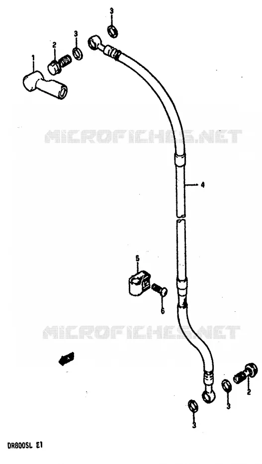 FRONT BRAKE HOSE Suzuki MOTO 800 DR 1990  DR800SUL(L)