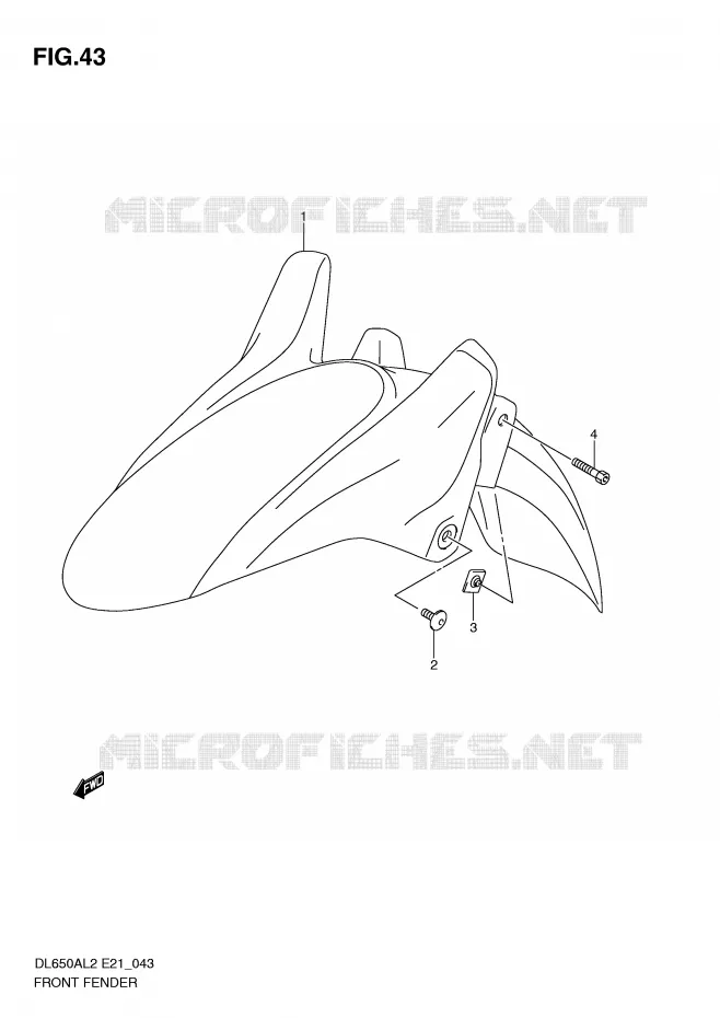 FRONT FENDER Suzuki MOTO 650 V-STROM 2012  DL650AL2(E21)