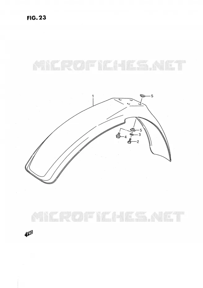 FRONT FENDER Suzuki MOTO 80 RM 1994  RM80R(E24)