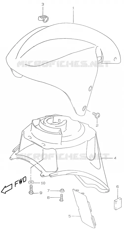 FRONT FENDER Suzuki SCOOTER 50 ZILLION 2000  UX50WY