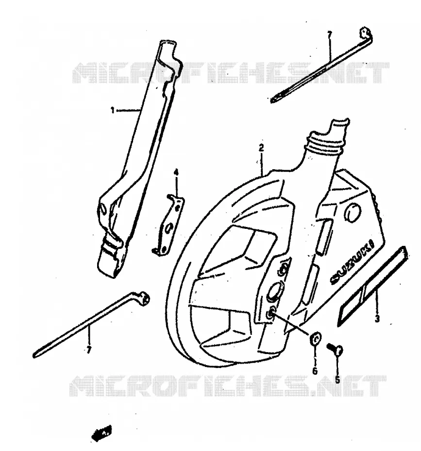 FRONT FORK COVER Suzuki MOTO 800 DR 1990  DR800SL(L)