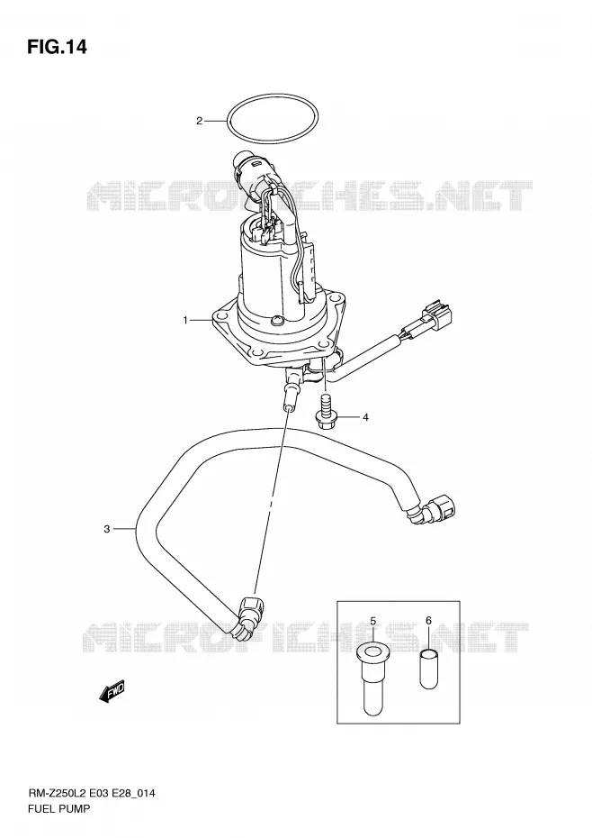FUEL PUMP Suzuki MOTO 250 RM-Z 2012  RM-Z250L2(E03)