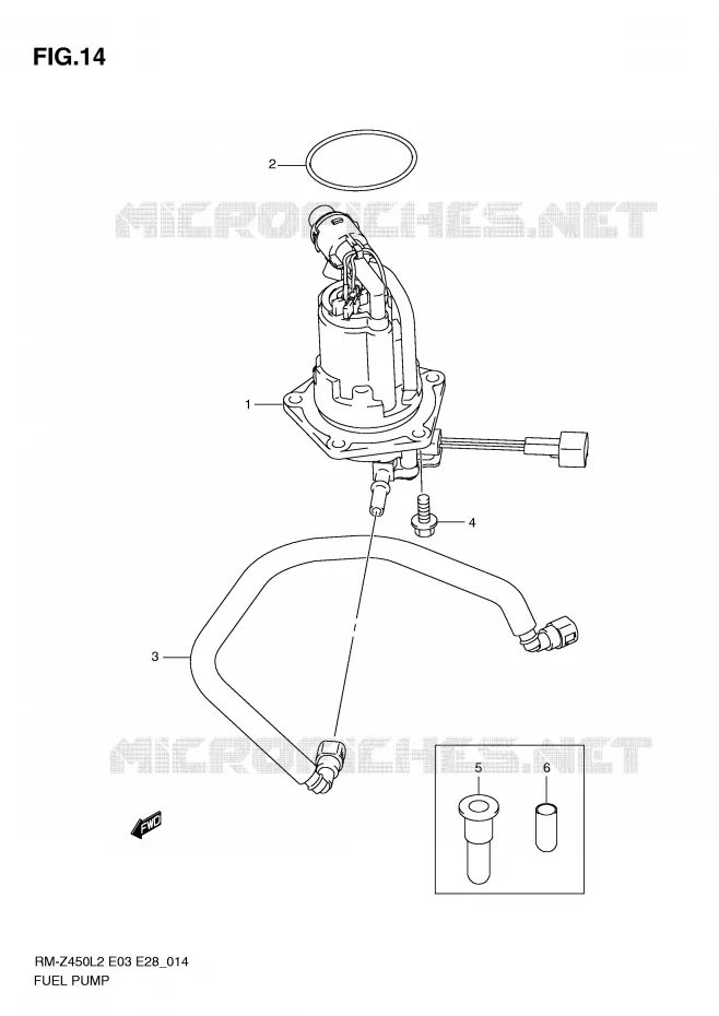 FUEL PUMP Suzuki MOTO 450 RM-Z 2012  RM-Z450L2(E3)