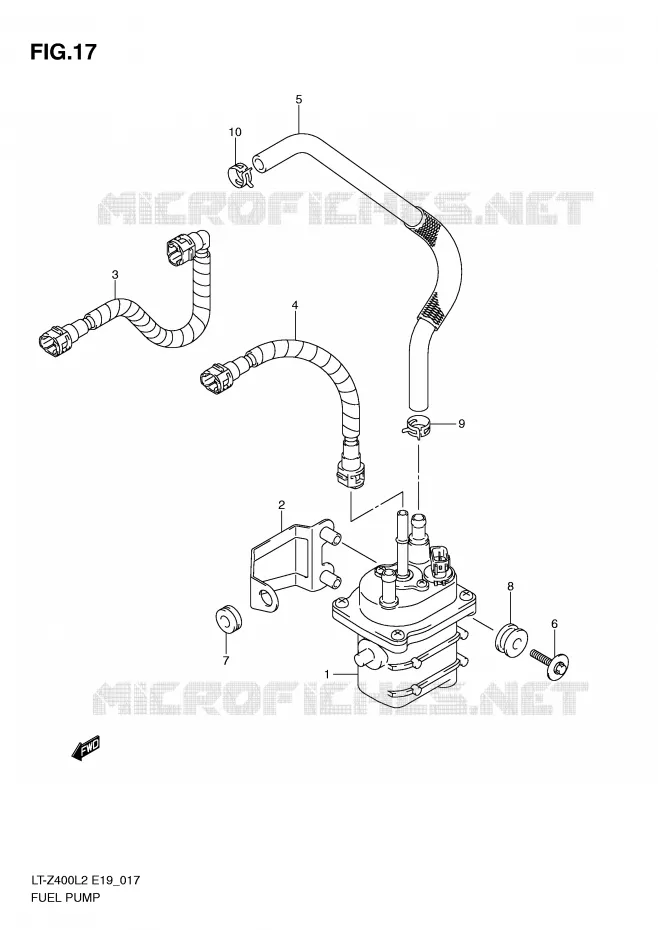 FUEL PUMP Suzuki QUAD 400 QUADSPORT 2015  LT-Z400ZL2(E19)