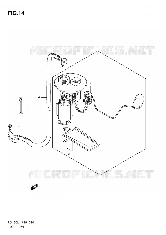 FUEL PUMP Suzuki SCOOTER 150 SIXTEEN 2011  UX150L1(P19)