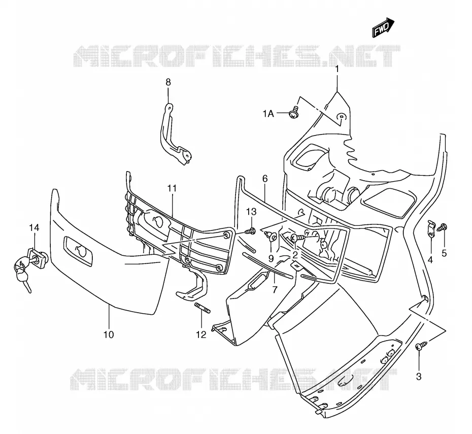 GLOVE BOX (MODEL W/X/Y) Suzuki SCOOTER 250 BURGMAN 2000  AN250Y(E2)