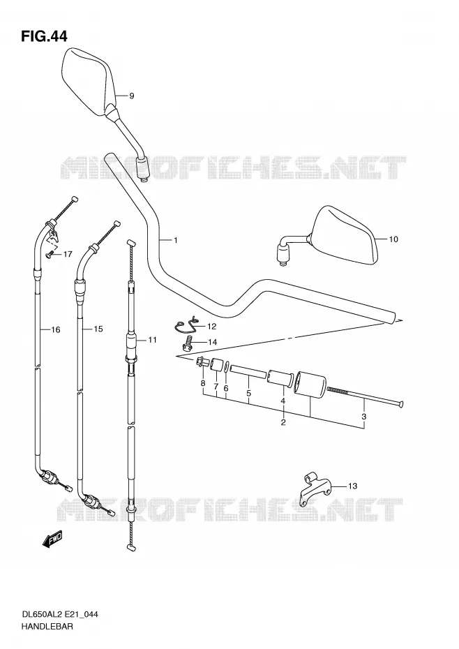 HANDLEBAR Suzuki MOTO 650 V-STROM 2012  DL650AL2(E21)