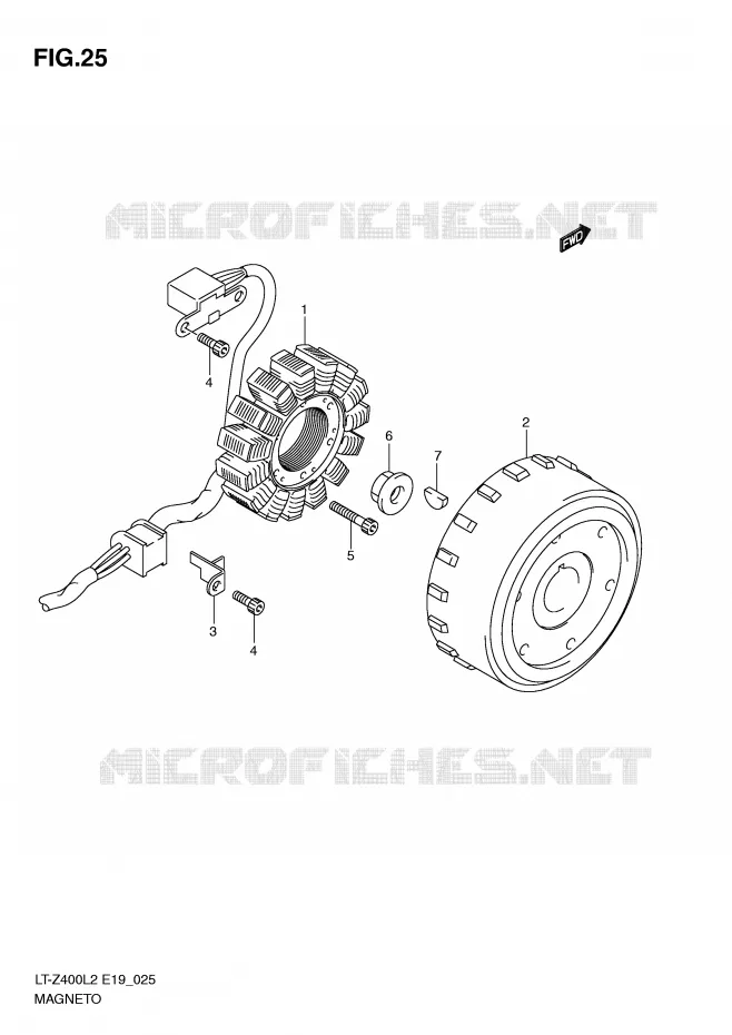 IGNITION Suzuki QUAD 400 QUADSPORT 2015  LT-Z400ZL2(E19)