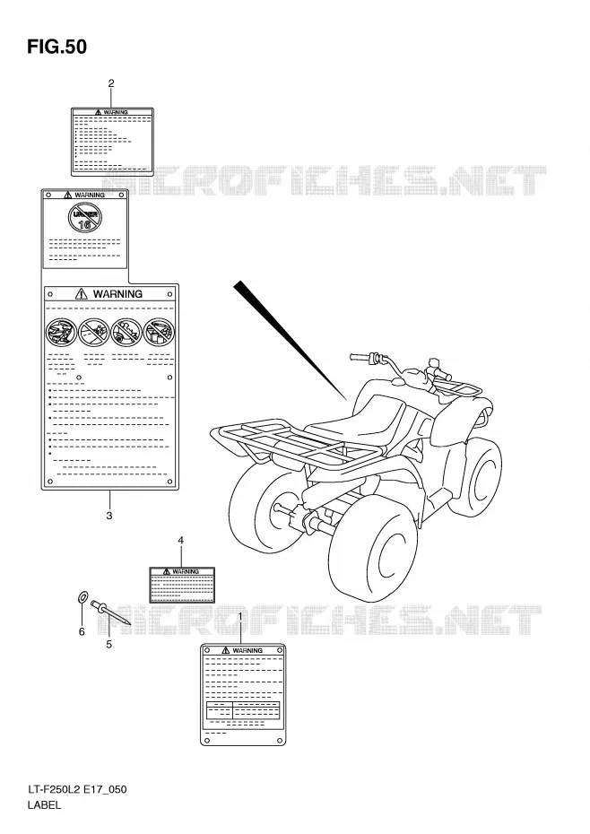 LABEL (LT-F250L2 E24) Suzuki QUAD 250 OZARK 2012  LT-F250L2(E17)
