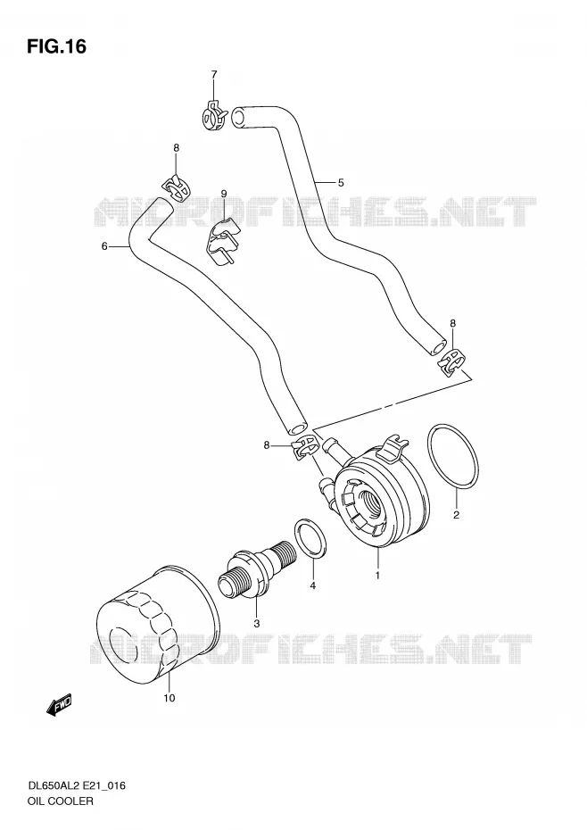 OIL COOLER Suzuki MOTO 650 V-STROM 2012  DL650AL2(E21)