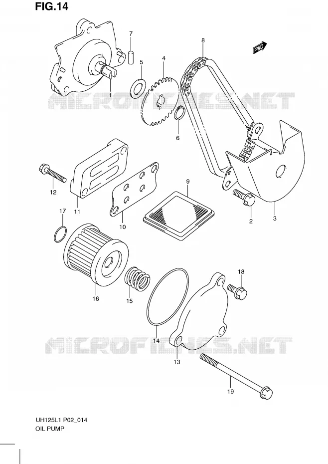OIL PUMP Suzuki SCOOTER 125 BURGMAN 2011  UH125GL1(P2)