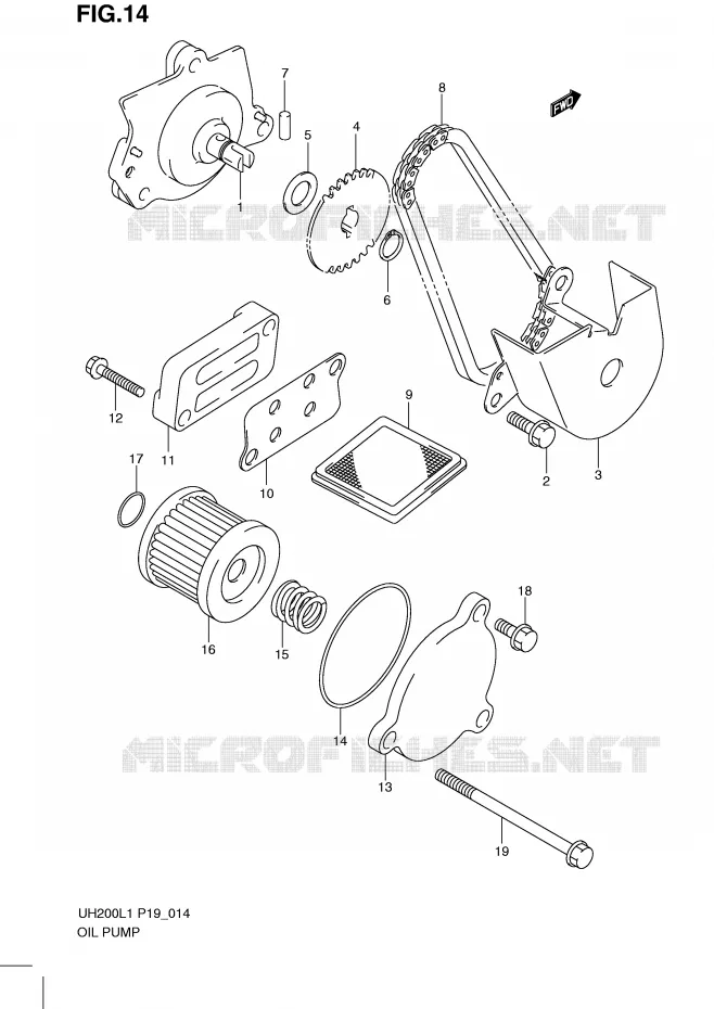 OIL PUMP Suzuki SCOOTER 200 BURGMAN 2011  UH200GL1(P19)