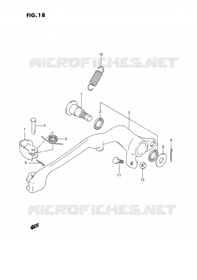 REAR BRAKE Suzuki MOTO 250 RM 1994  RM250R(E3)