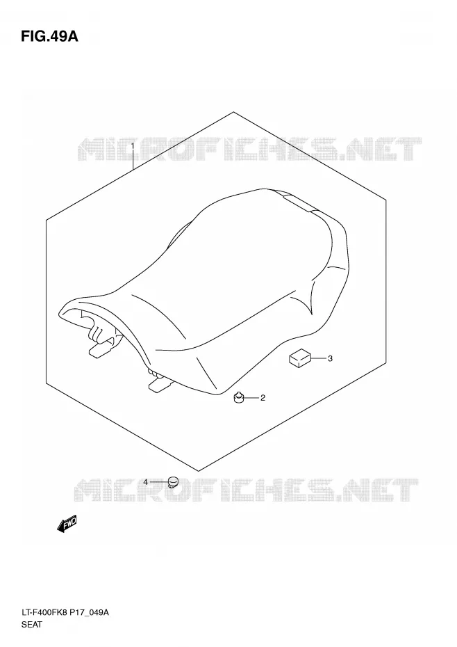 SEAT (P24) Suzuki QUAD 400 KINGQUAD 2008  LT-F400FK8(P17)