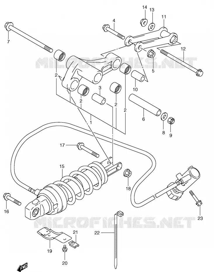 SHOCK ABSORBER LINKAGE (MODEL Y) Suzuki SCOOTER 400 BURGMAN 2002  AN400K2(E2)