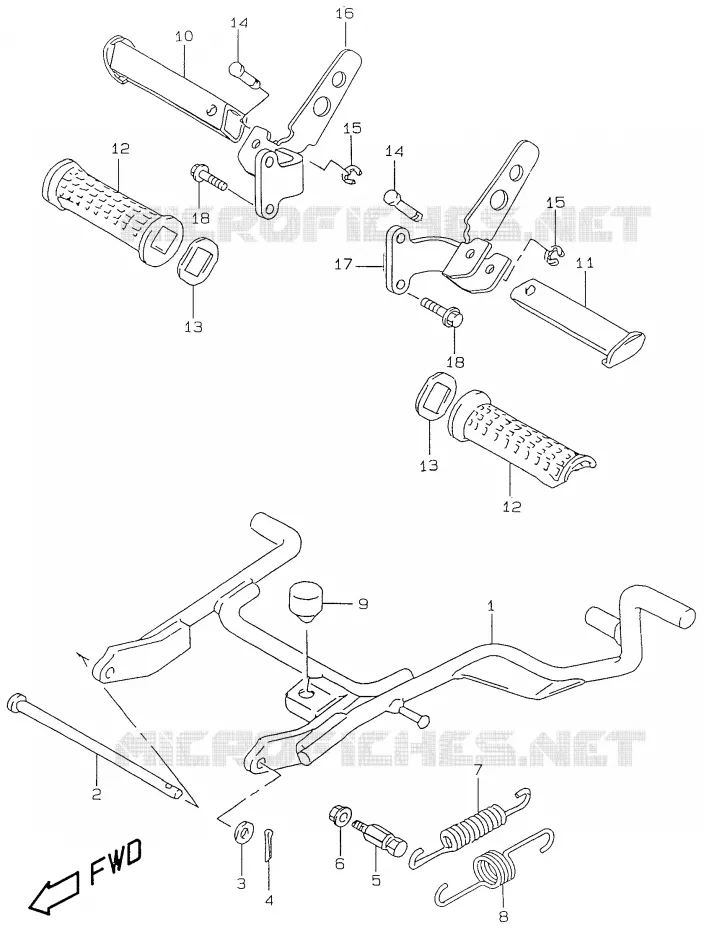 STAND (Excep P26, P34) Suzuki SCOOTER 50 ZILLION 2000  UX50WY