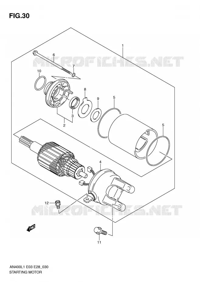 STARTER MOTOR Suzuki SCOOTER 400 BURGMAN 2011  AN400ZAL1(E03)